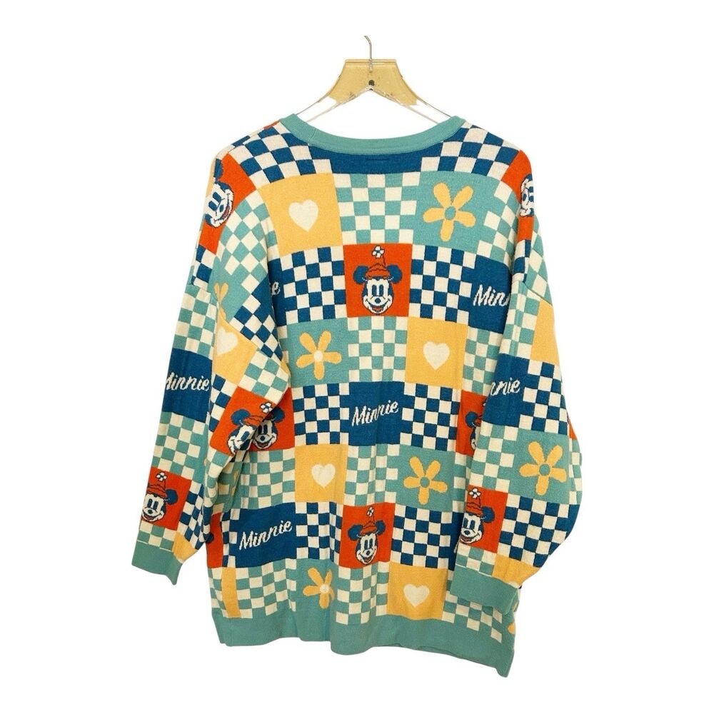 Disney Minnie Mouse Checkered Patchwork Cardigan … - image 5